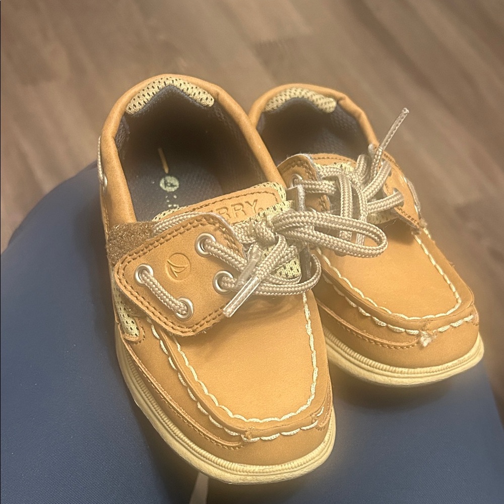 Sperry Kids Light Brown Moccasins